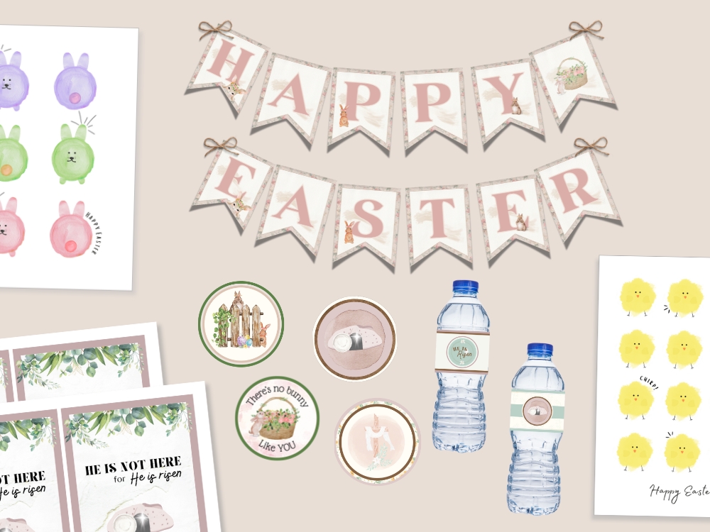 Religious and non-religious printable easter&nbsp;decor