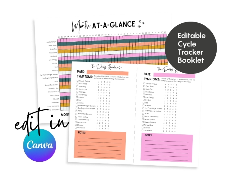 Editable Cycle tracker for peri-menopause&nbsp;symptoms